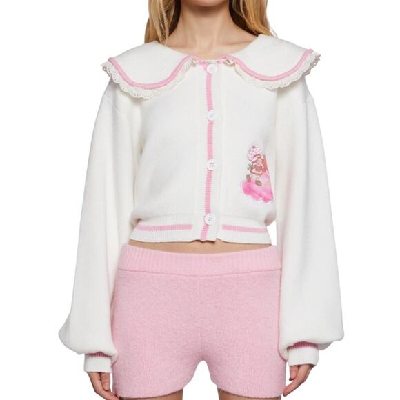 Dolls Kill x Care Bears x Strawberry Shortcake Cardigan M NWT - Picture 4 of 14